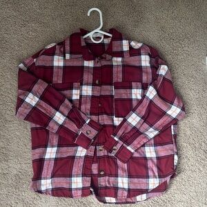 Women’s Red Plaid Shirt/Flannel